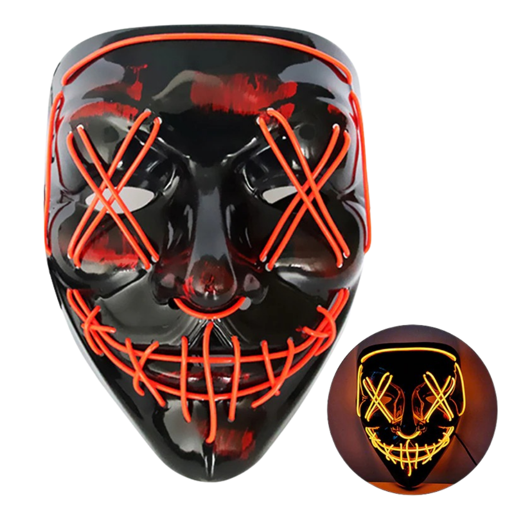 Neon LED mask -Orange - Ozerty