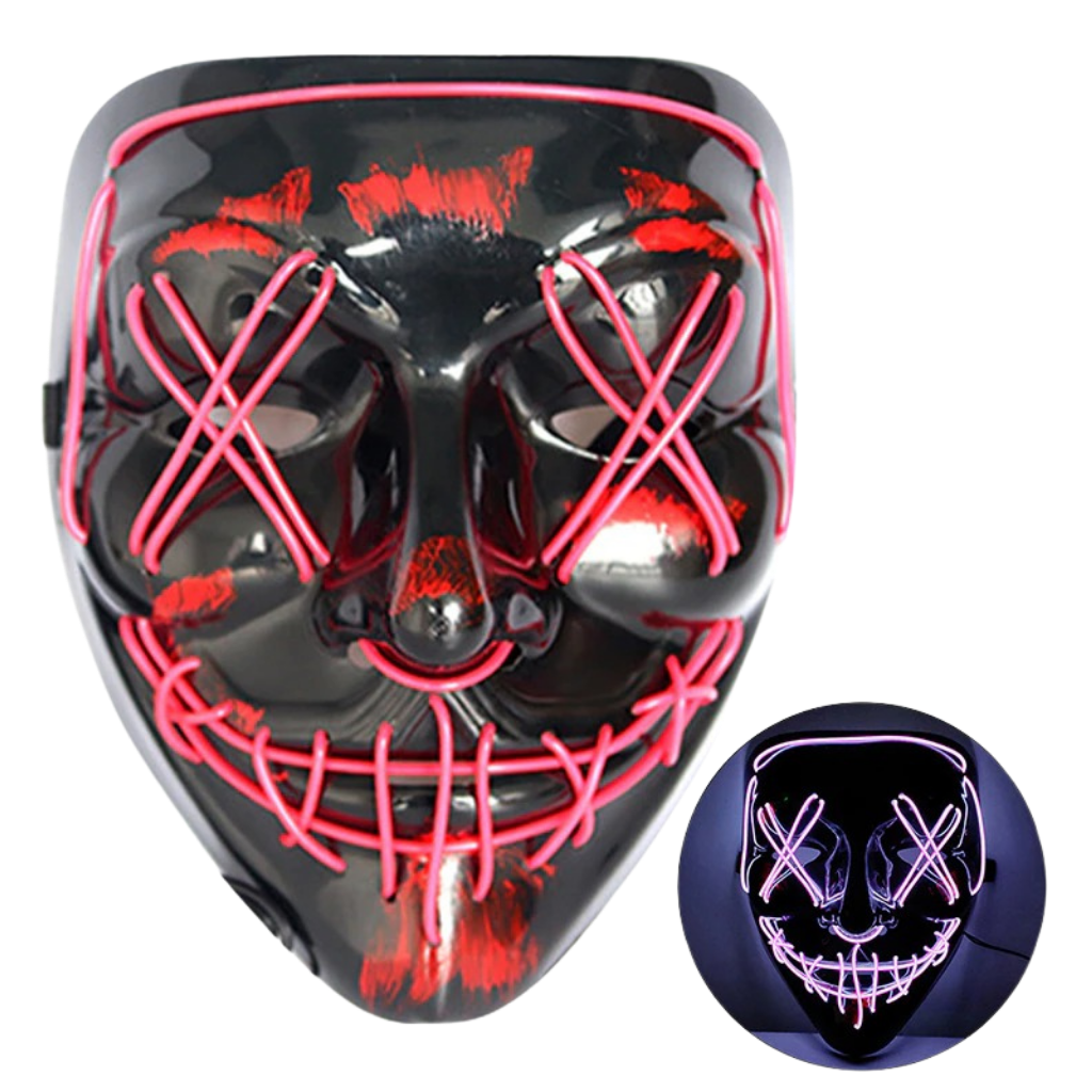 Neon LED mask -Pink - Ozerty