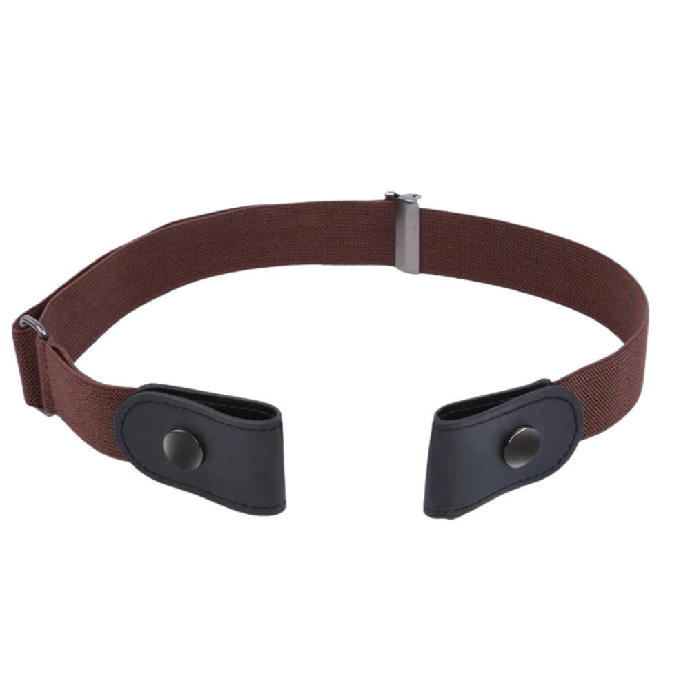 Buckle Free Elastic Belt -Brown - Ozerty