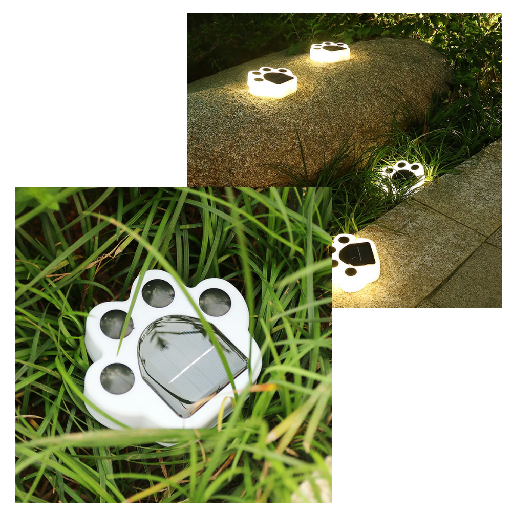 Solar-Powered Paw Print Pathway Light - Ozerty