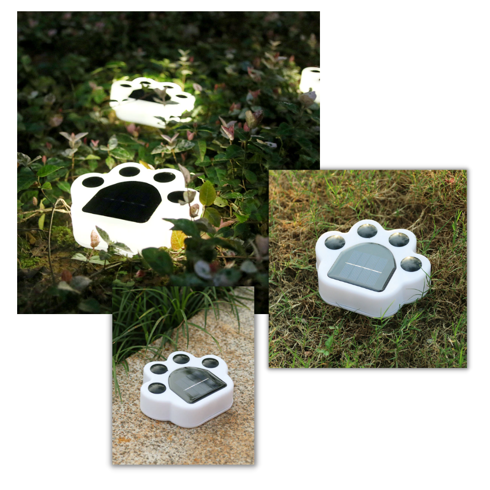 Solar-Powered Paw Print Pathway Light - Ozerty