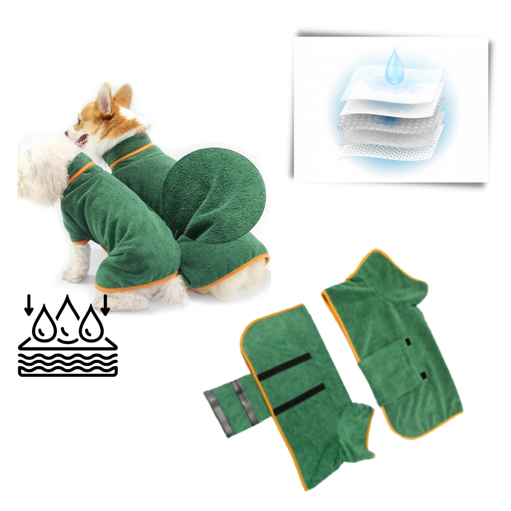 Super Absorbent Pet Bathrobe - Ozerty