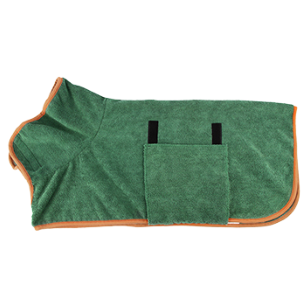 Super Absorbent Pet Bathrobe -Green - Ozerty