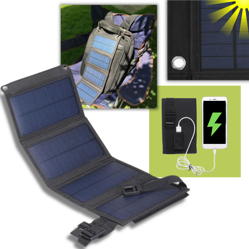 Portable Solar Panel Charger with USB Port - Ozerty