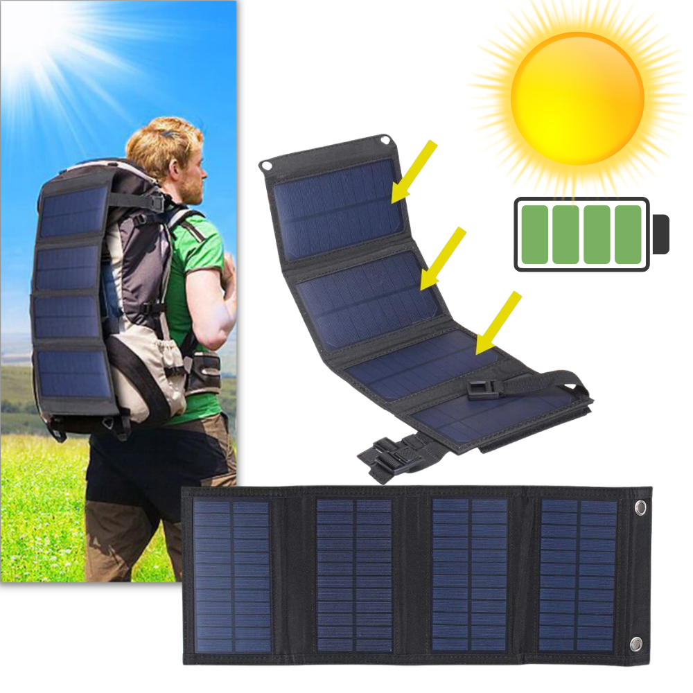 Portable Solar Panel Charger with USB Port - Ozerty