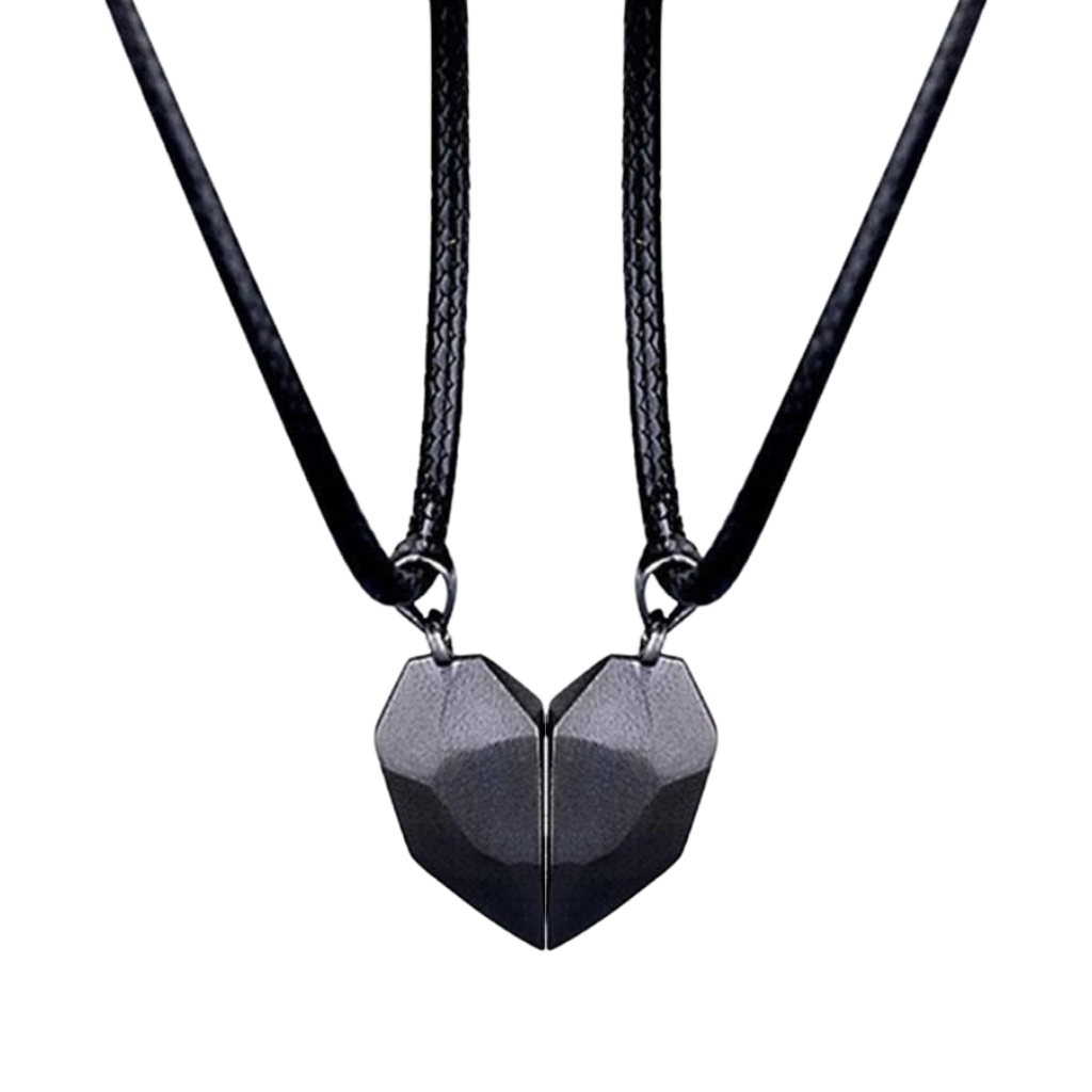 Pair of Magnetic Necklaces -Black - Ozerty