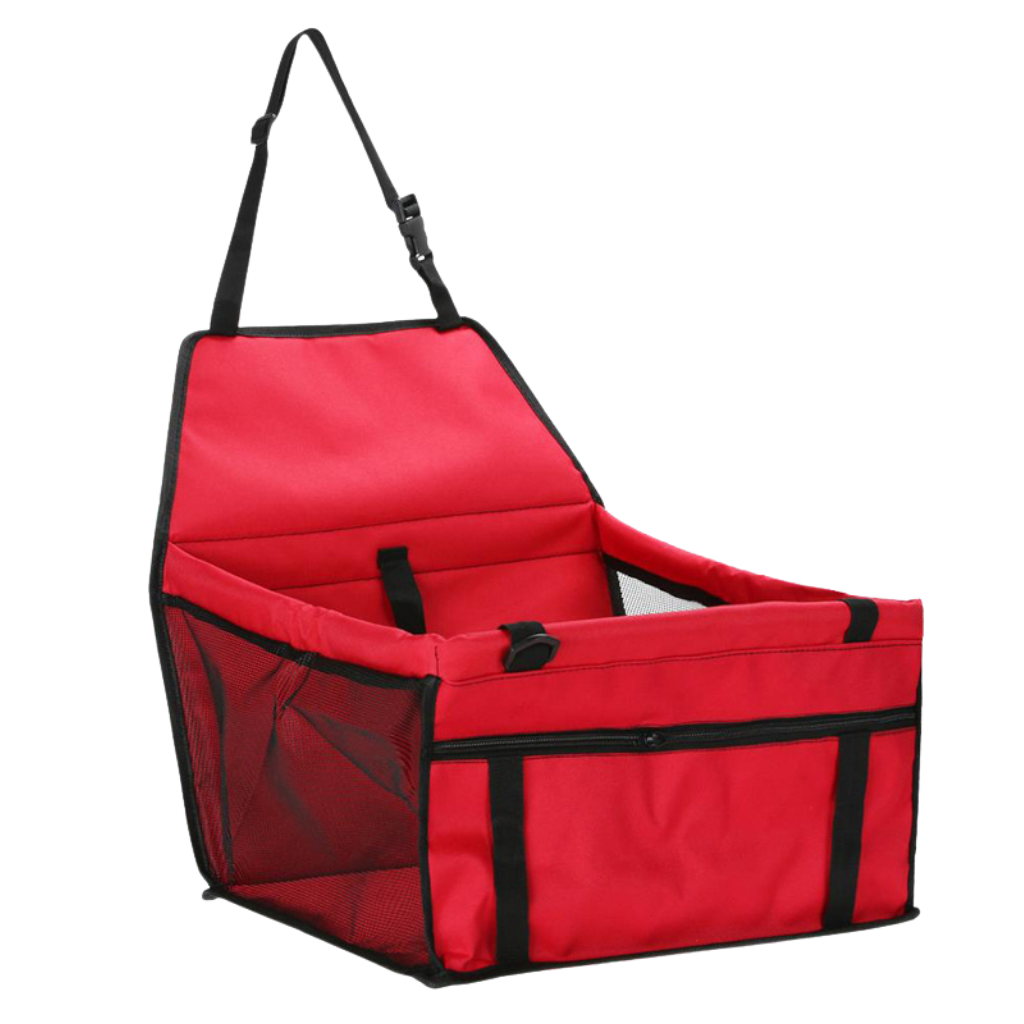 Pet dog car carrier adjustable seat -Red - Ozerty
