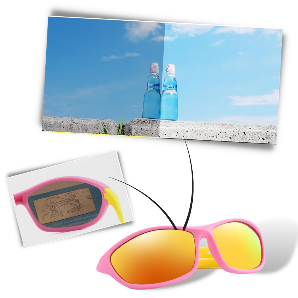 Polarized Sports Kids Sunglasses with Strap - Ozerty