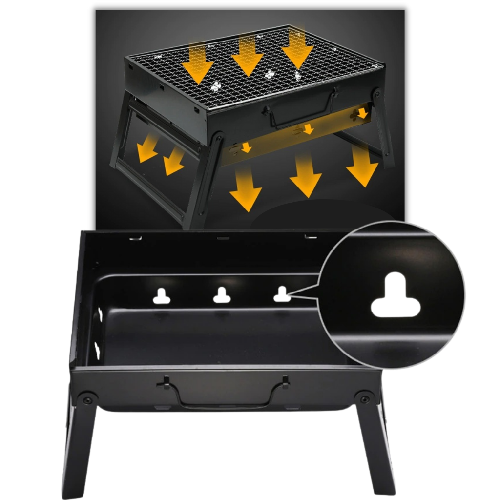 Portable Folding Tabletop Barbecue Grill - Ozerty