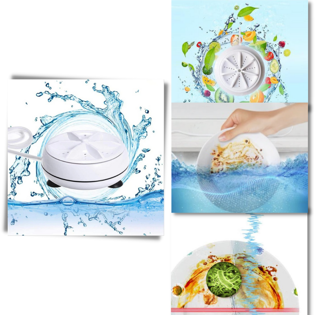 Portable ultrasonic dishwasher & laundry machine - Ozerty