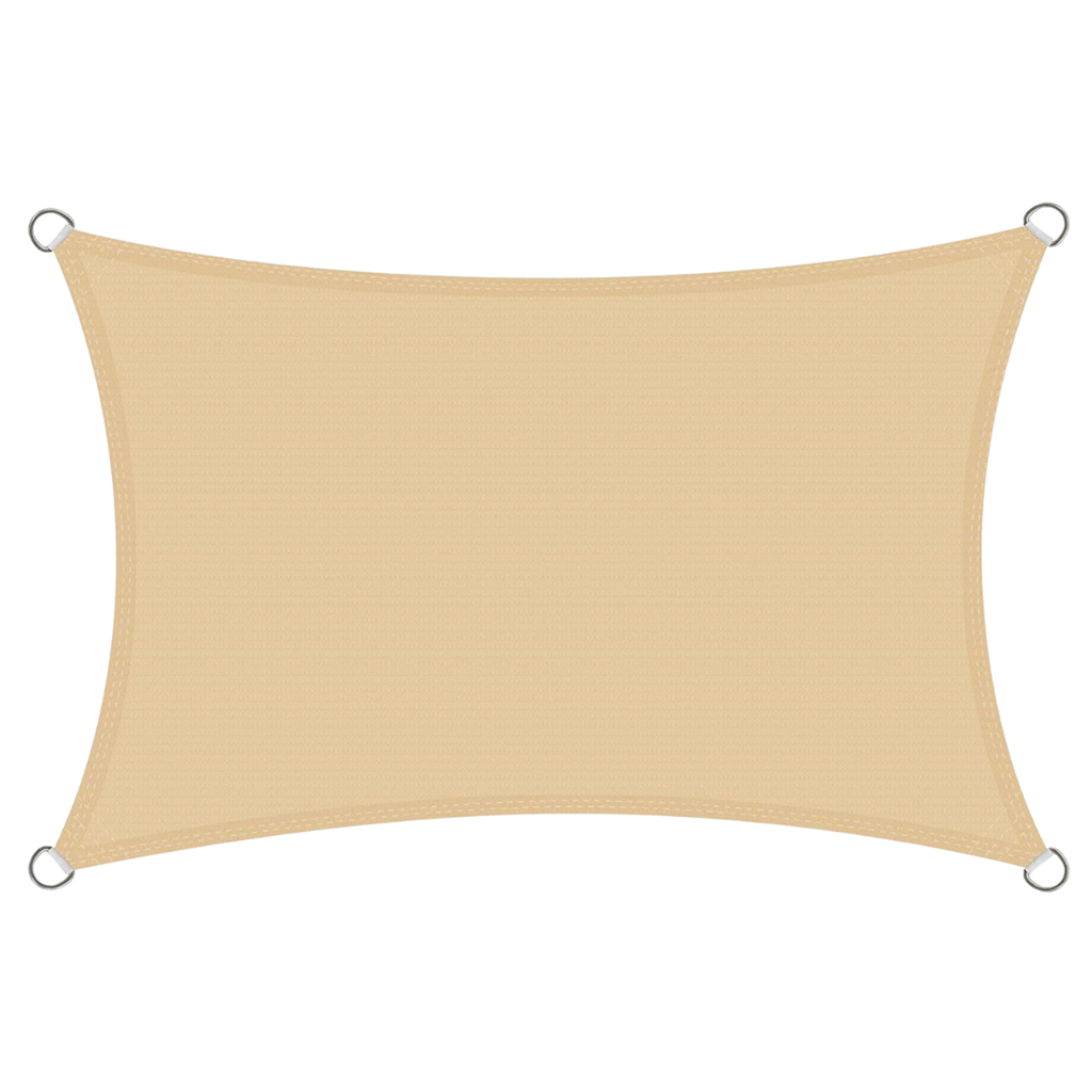 Weatherproof Rectangular Sun Shade sail -Beige - Ozerty