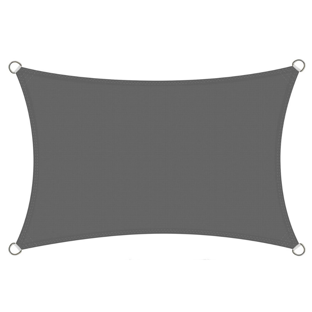 Weatherproof Rectangular Sun Shade sail -Grey - Ozerty