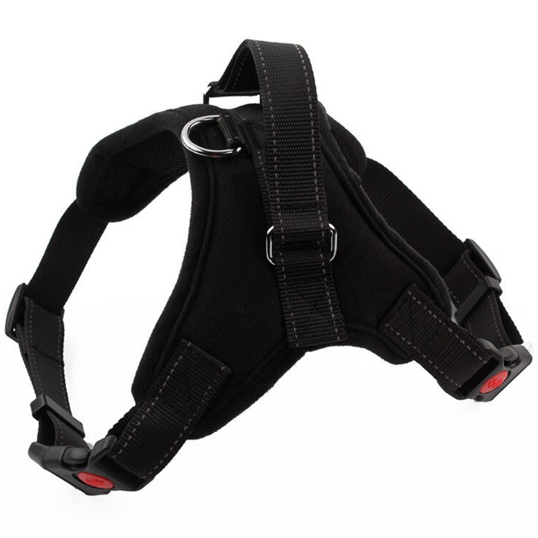 Reflective Adjustable saddle Dog Harness -Black - Ozerty