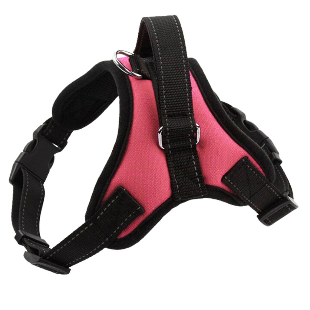 Reflective Adjustable saddle Dog Harness -Pink - Ozerty