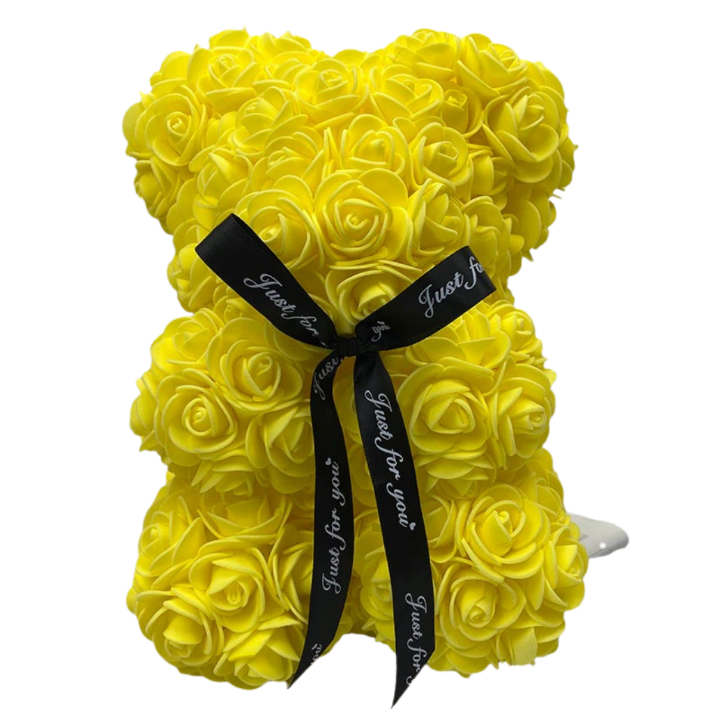 Roses teddy bear -Yellow - Ozerty