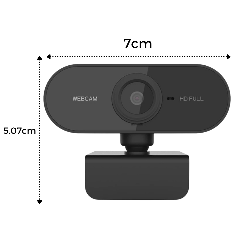 Rotating 1080p HD USB Webcam with Microphone - Ozerty