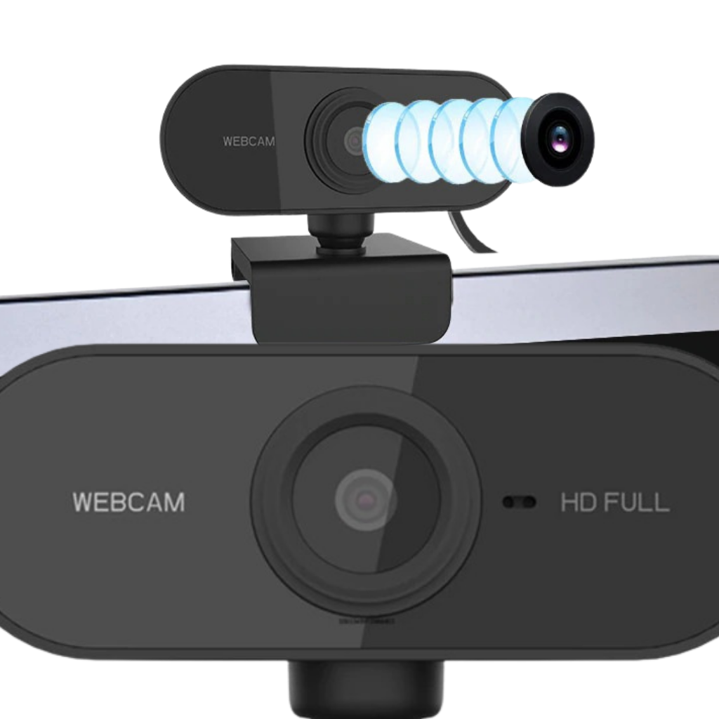 Rotating 1080p HD USB Webcam with Microphone - Ozerty