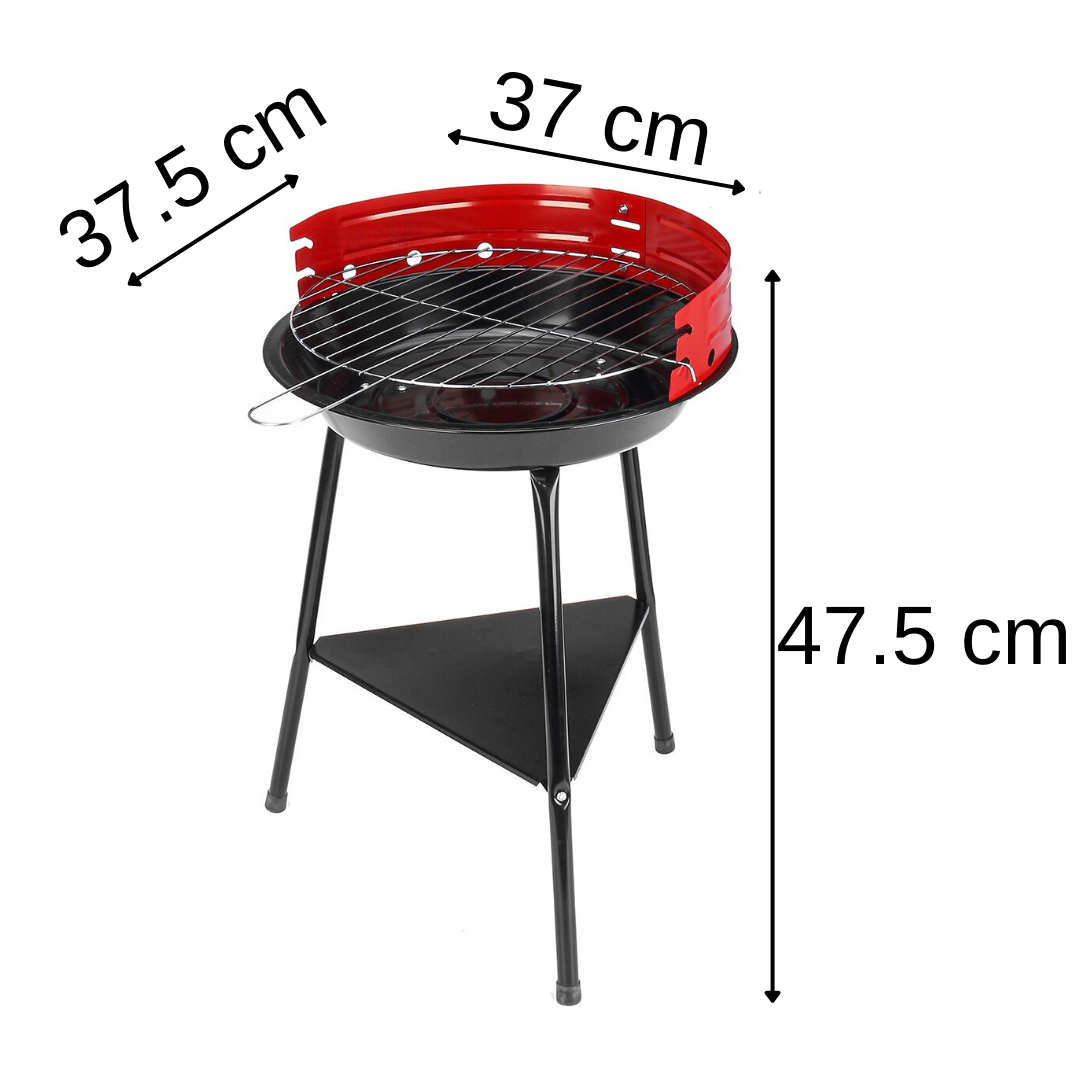 Portable Round Bbq Charcoal Grill - Ozerty