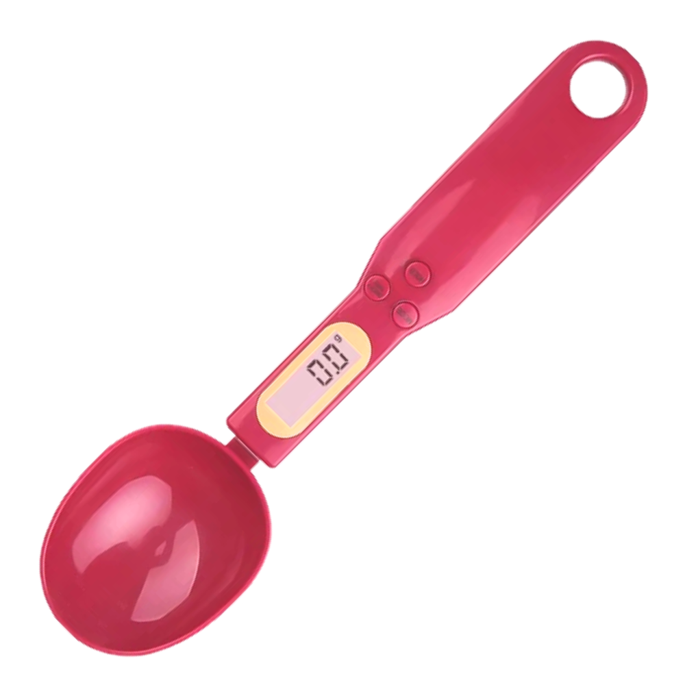 Measuring Scale Spoon with LCD Display -Pink - Ozerty