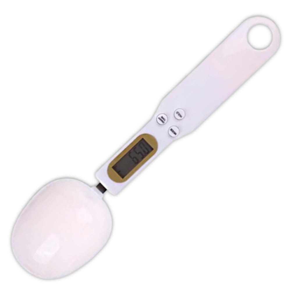 Measuring Scale Spoon with LCD Display -White - Ozerty