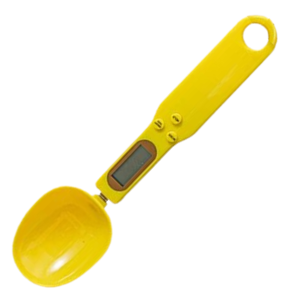 Measuring Scale Spoon with LCD Display -Yellow - Ozerty