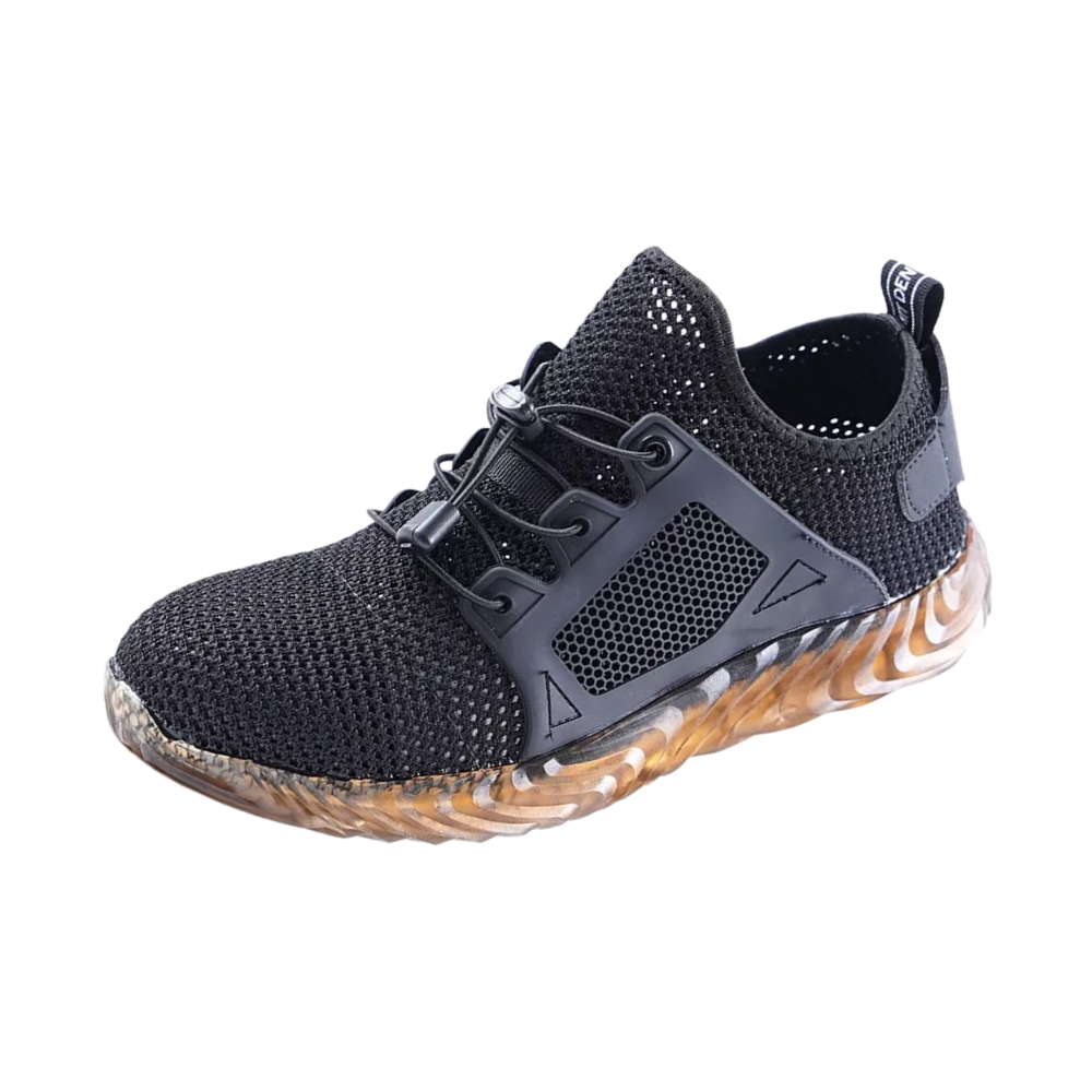 Comfortable Security Sneakers -Black Brown - Ozerty