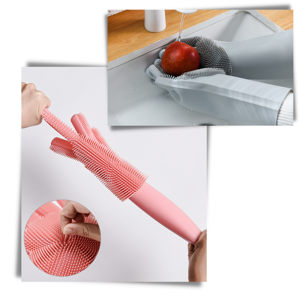 Multi-Purpose Silicone Washing-Up Gloves - Ozerty