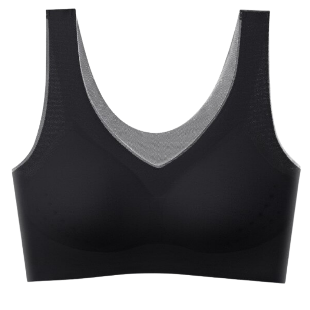 Ultra-Thin Ice Silk Seamless Bra -Black - Ozerty