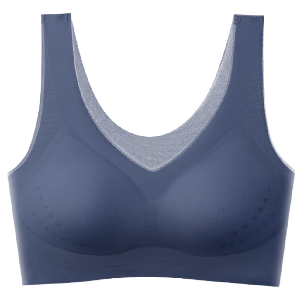 Ultra-Thin Ice Silk Seamless Bra -Blue - Ozerty