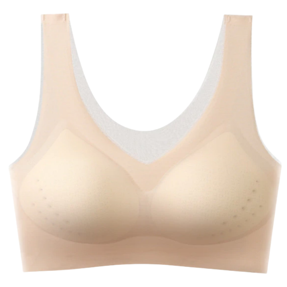 Ultra-Thin Ice Silk Seamless Bra -Cream - Ozerty