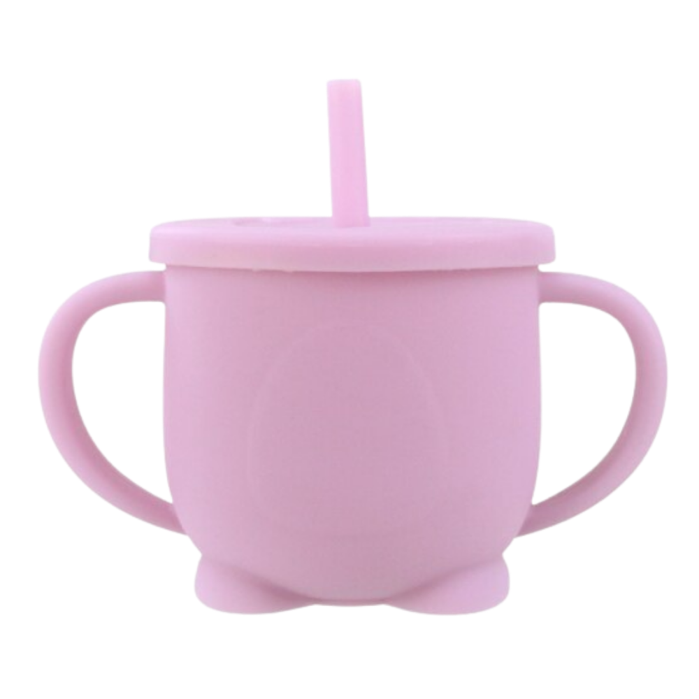 Silicone Sippy Baby Cup -Pink - Ozerty