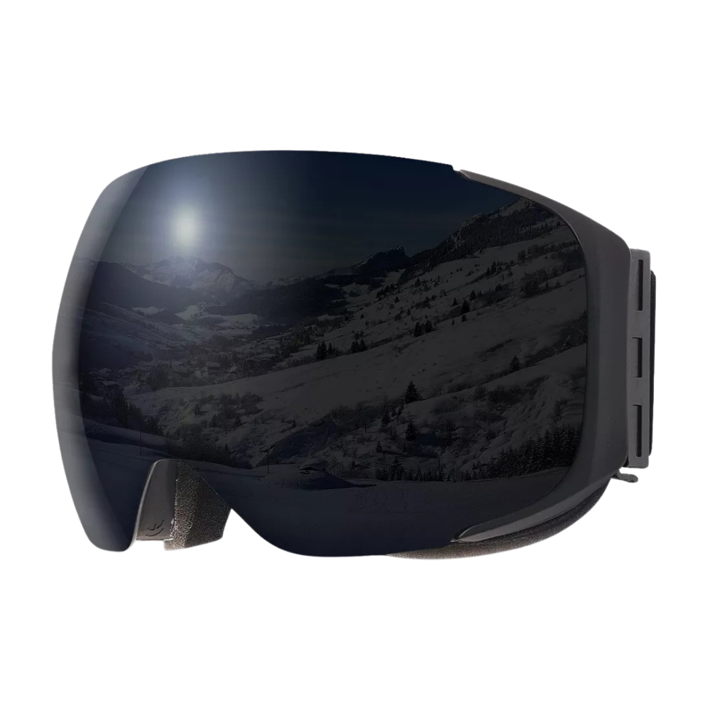 Snow Goggles with Lens Bundle -Black - Ozerty