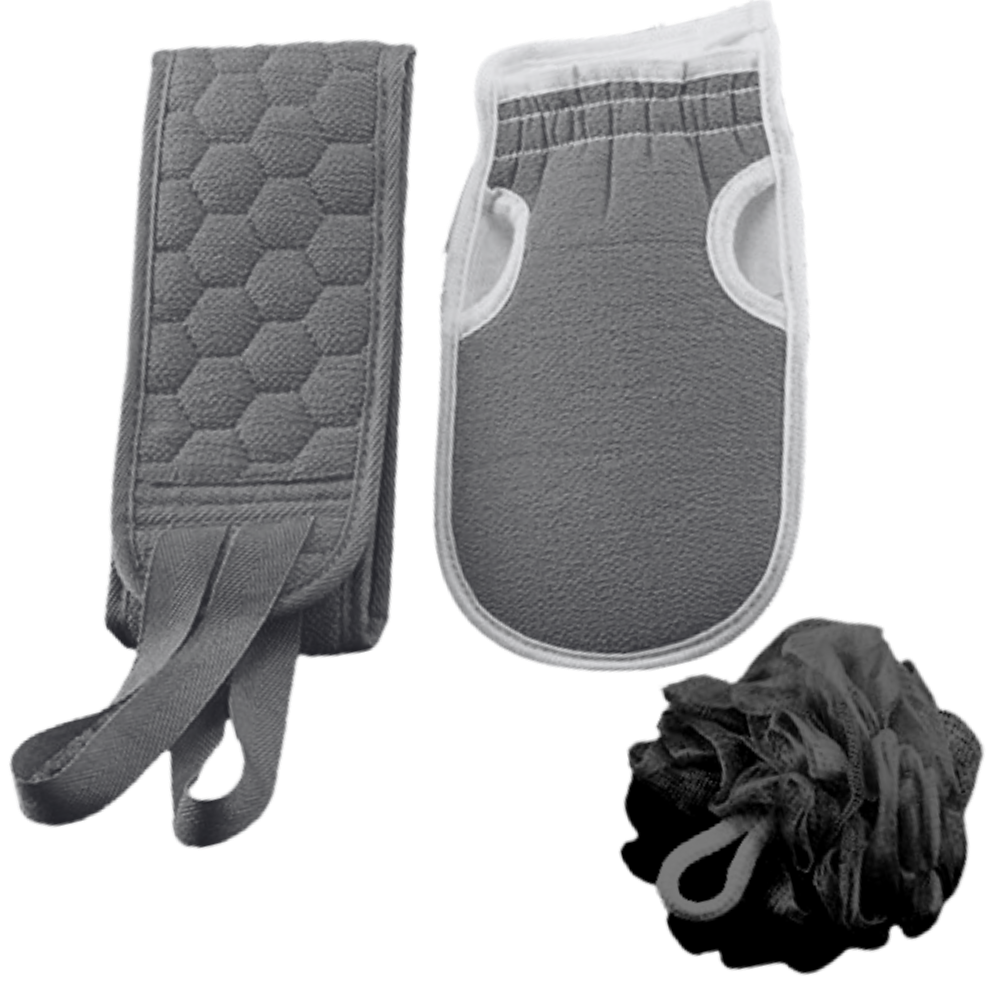 Splish Splash Scrubber & Bath Kit -Gray - Ozerty