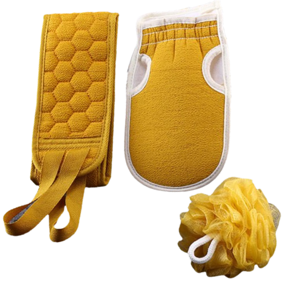 Splish Splash Scrubber & Bath Kit -Yellow - Ozerty