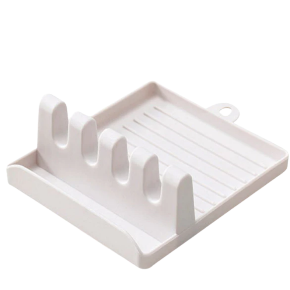 Kitchen Rest Pad for Spatulas and Spoons -White - Ozerty