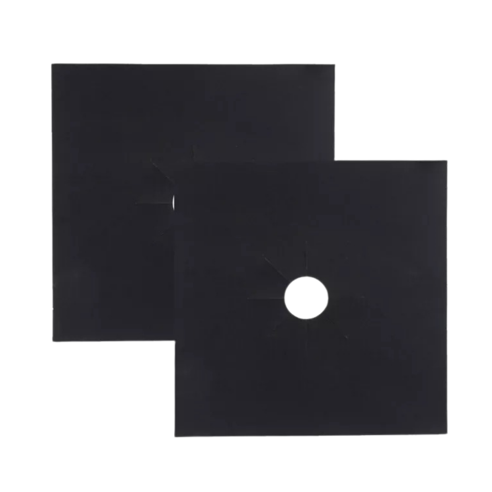 Gas Stove Protector Mat (Pack of 2) -Black - Ozerty