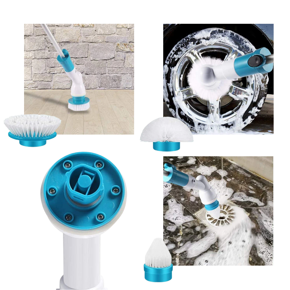 Electric Spin Scrubber With Extension Handle - Ozerty