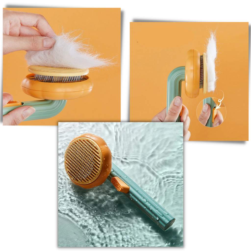 Self-cleaning pumpkin pet brush - Ozerty