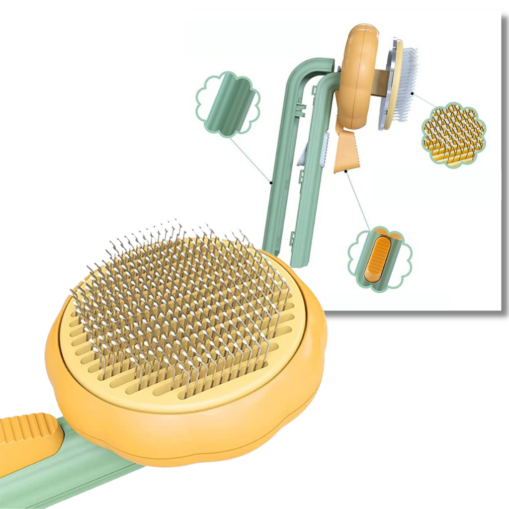 Self-cleaning pumpkin pet brush - Ozerty