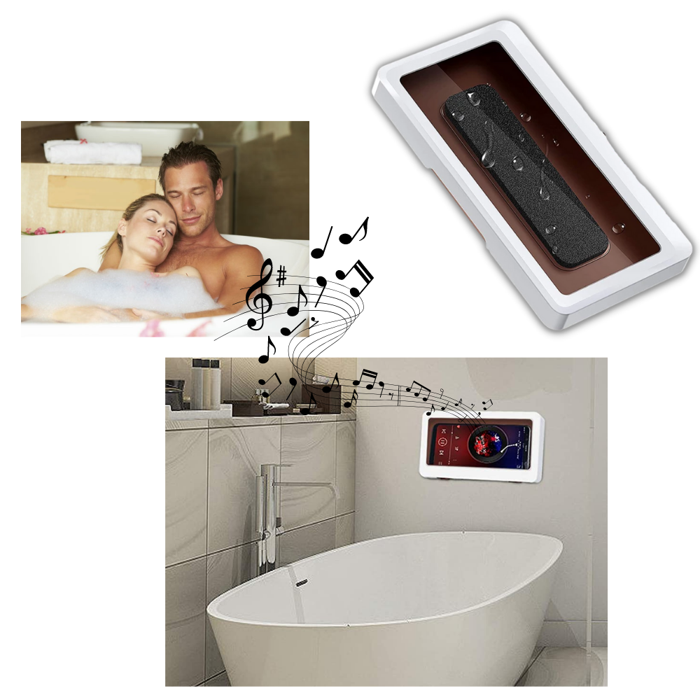 Waterproof Wall Mount Shower Phone Holder Case - Ozerty