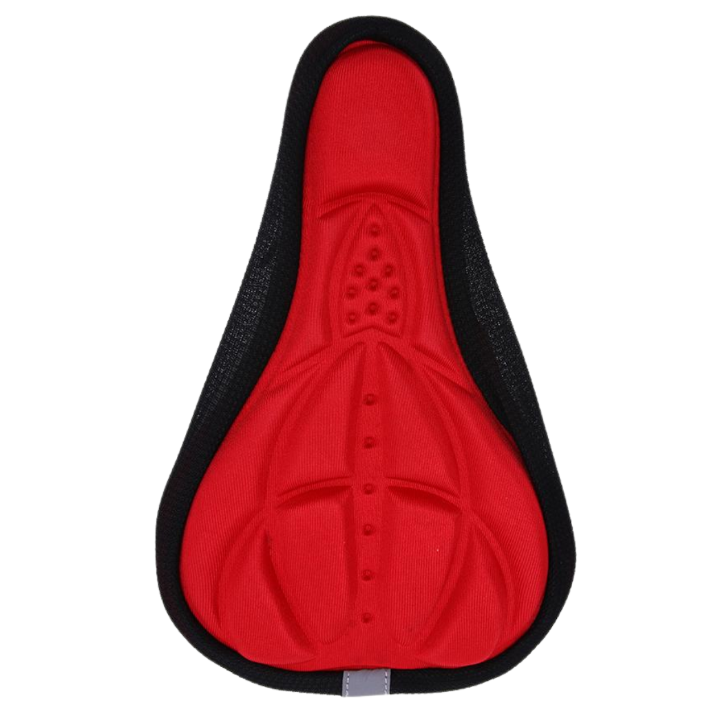 Silicone Gel Padded Bike Seat Cushion -Red - Ozerty