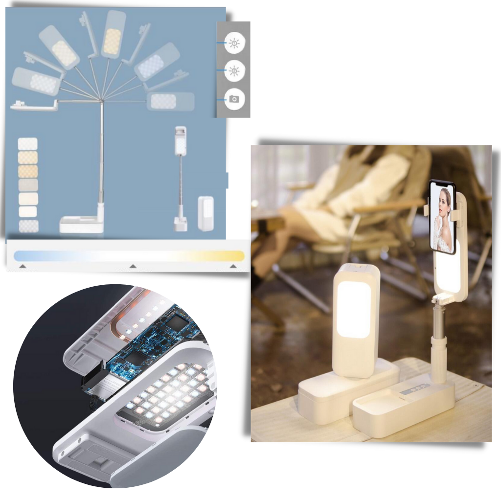 Smartphone Holder Integrated Bluetooth Light Kit - Ozerty