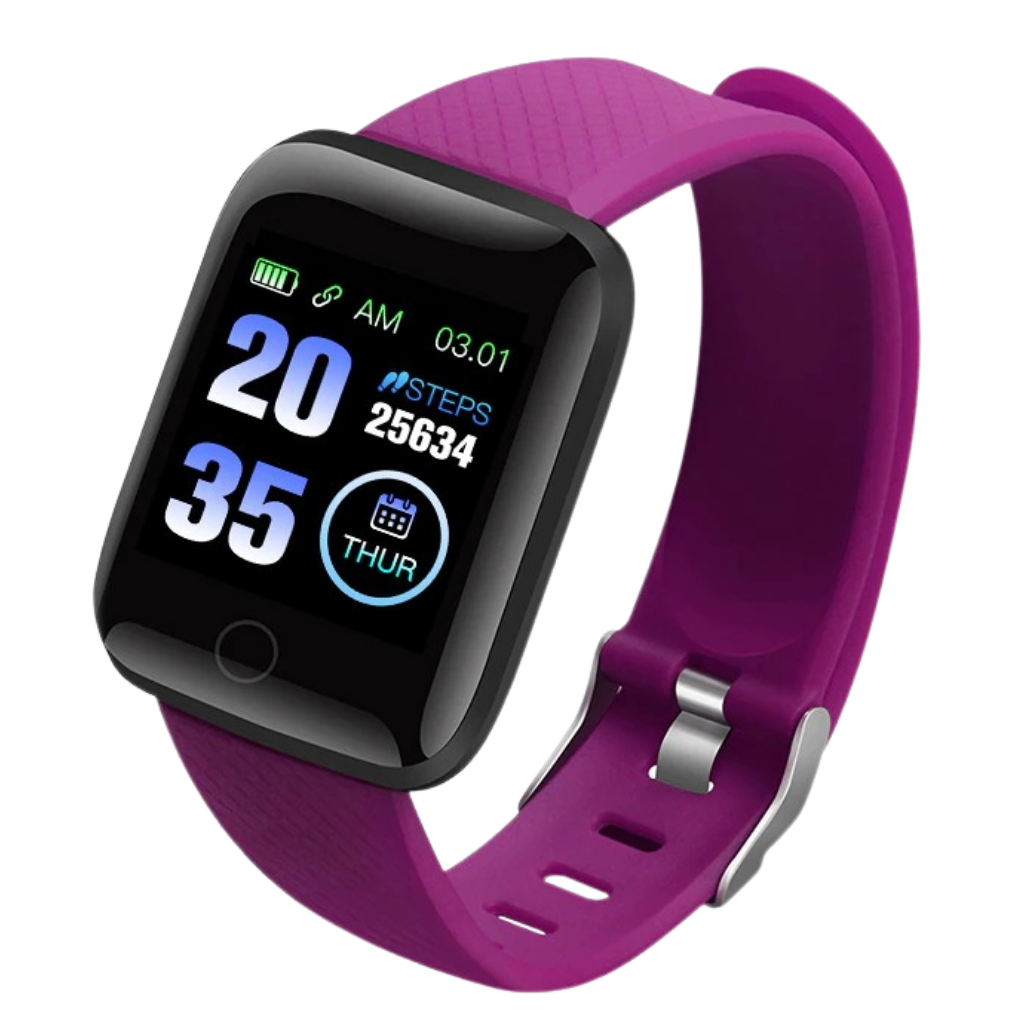 Touch screen smart watch -Purple - Ozerty