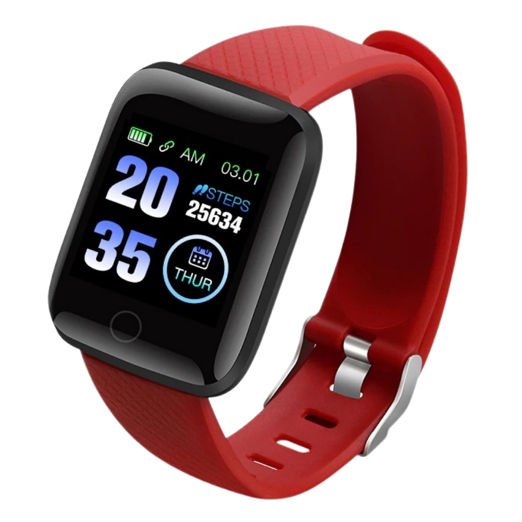 Touch screen smart watch -Red - Ozerty