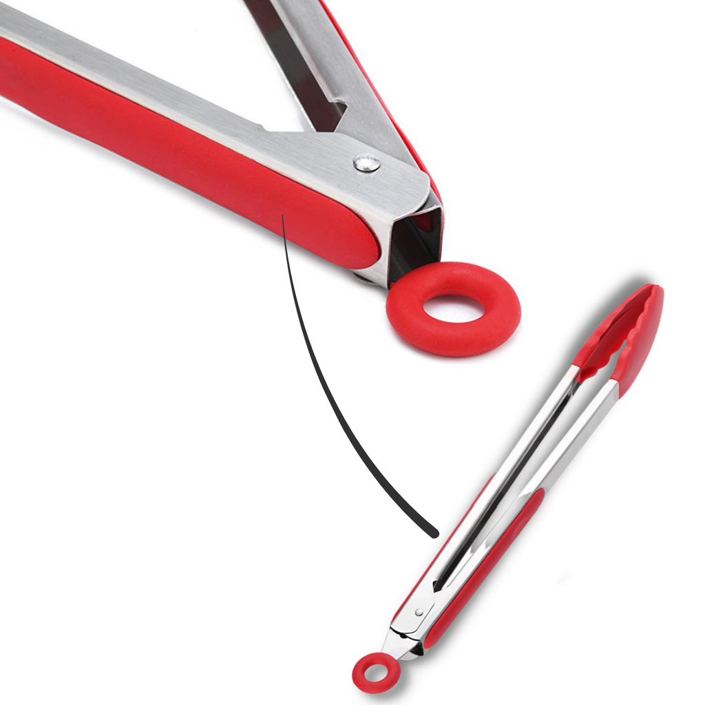 Stainless Steel Barbecue Tong with Silicone Grip - Ozerty