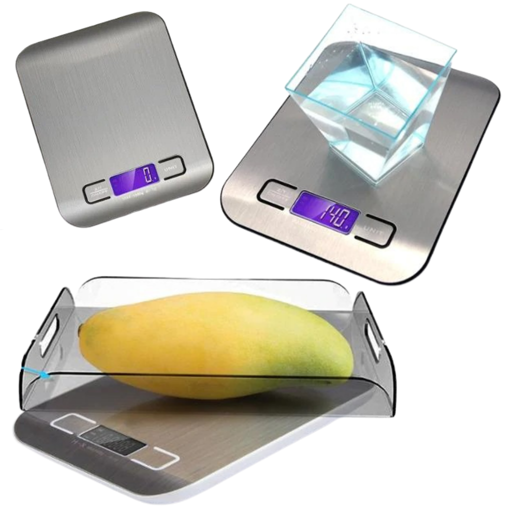 Stainless Steel LCD Digital Kitchen Scale - Ozerty