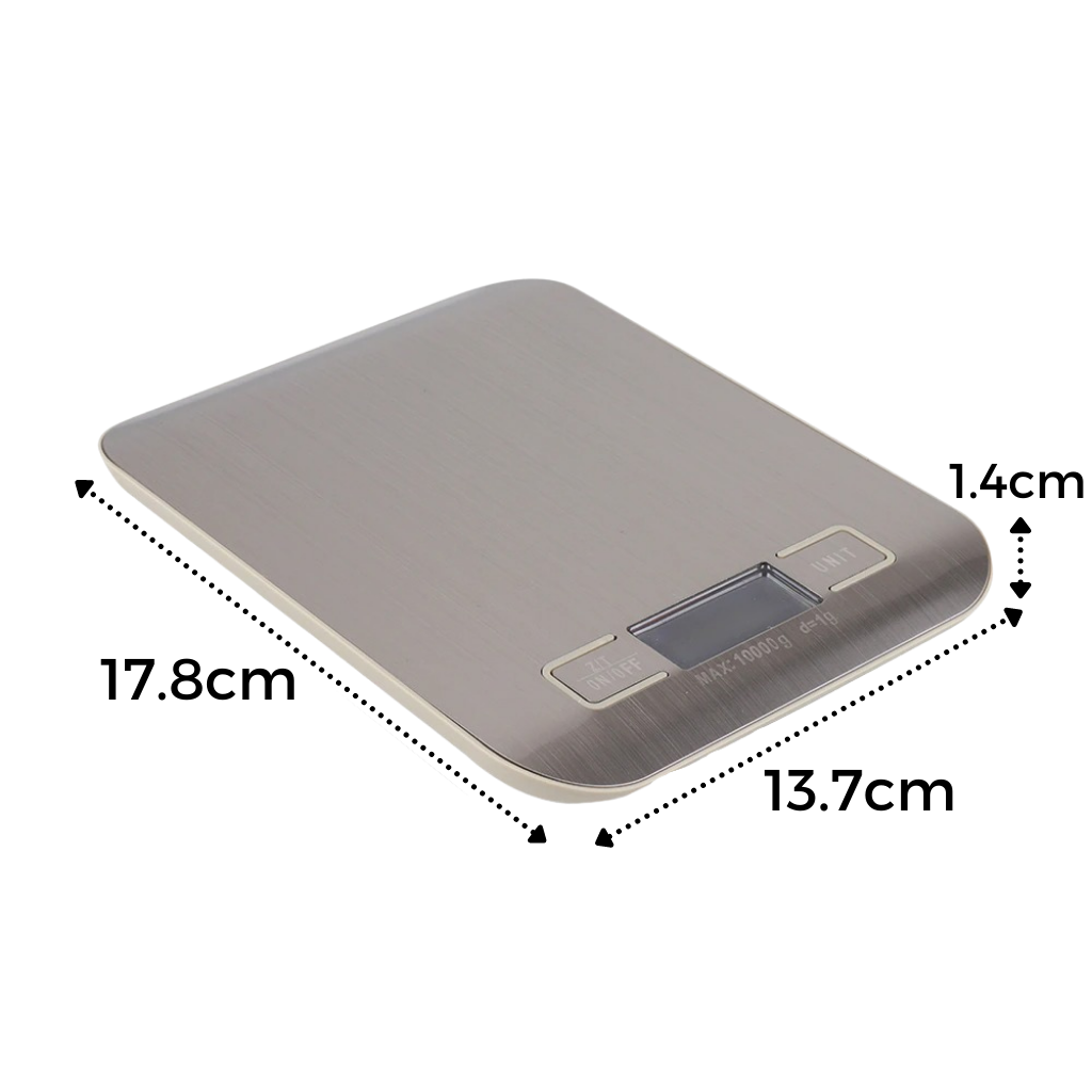 Stainless Steel LCD Digital Kitchen Scale - Ozerty