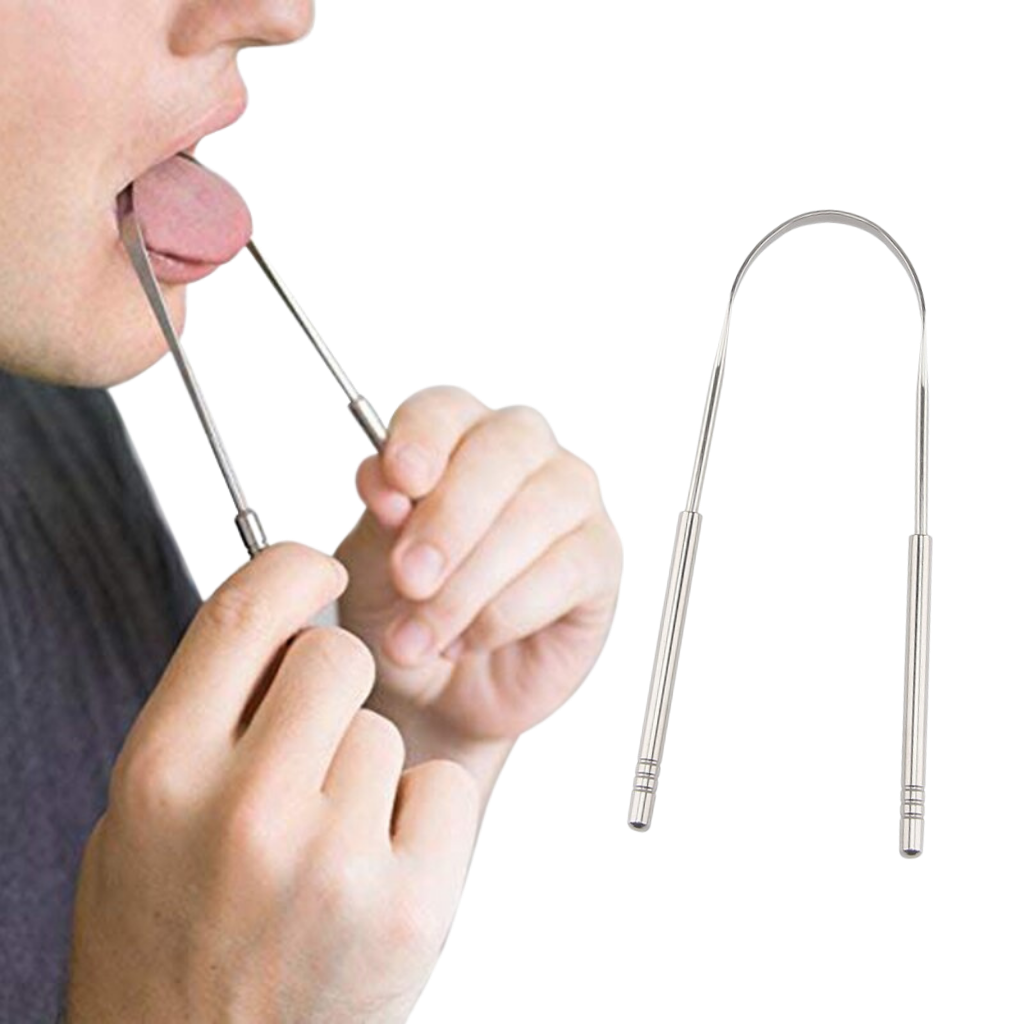 Stainless steel tongue cleaner - Ozerty