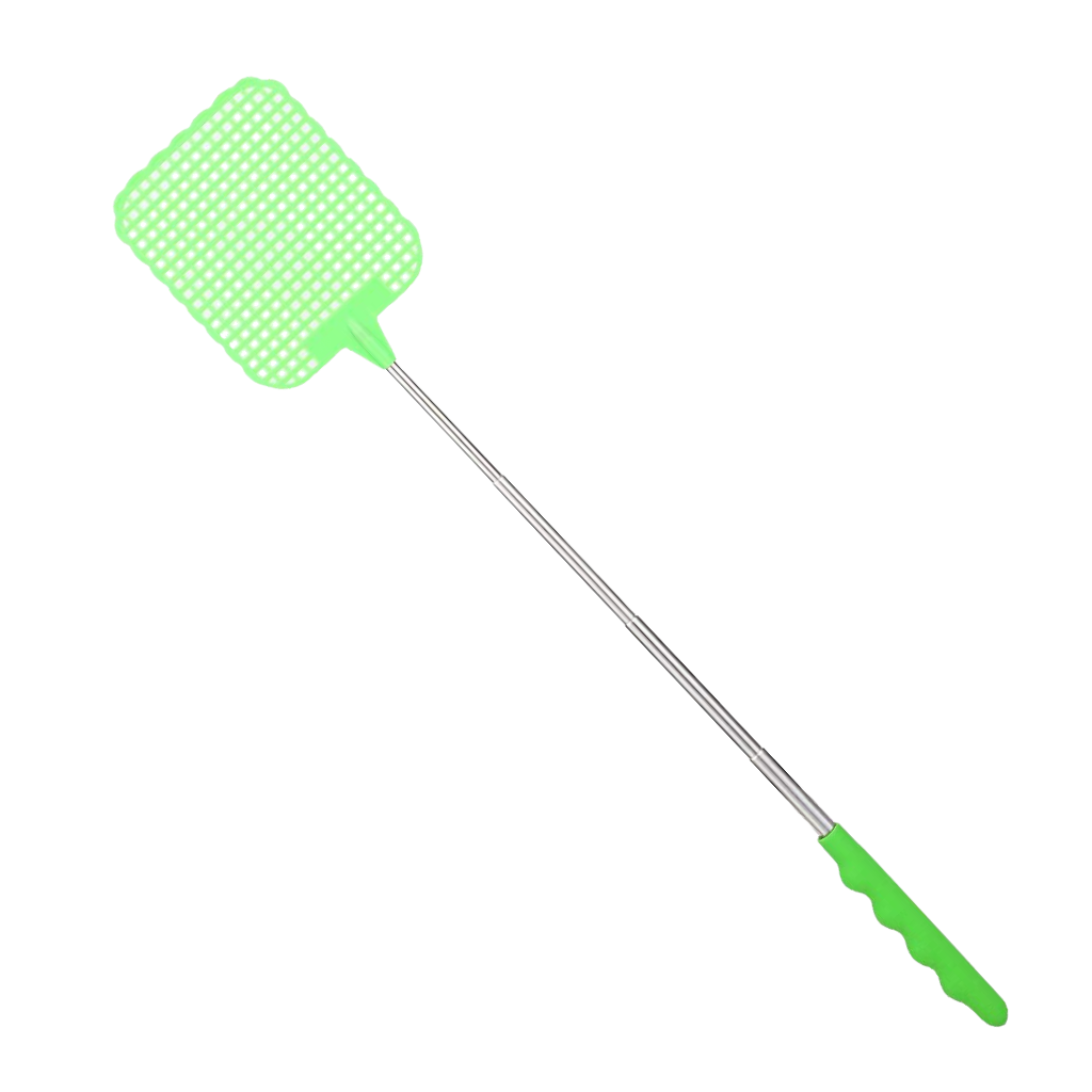 Telescopic Stainless Steel Handheld Fly Swatter -Green - Ozerty