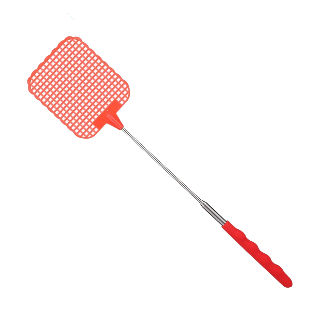 Telescopic Stainless Steel Handheld Fly Swatter -Red - Ozerty